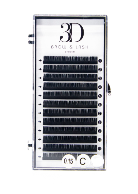 3D Classic Lashes C Curl MIX (8-12) / Pestañas Clasicas 3D C Curl MIX (8-12)