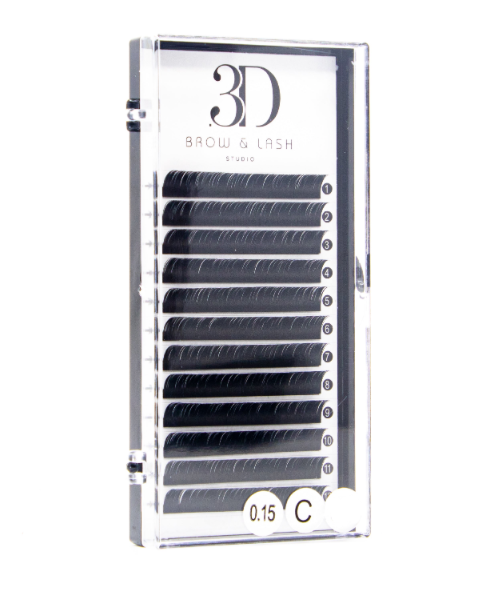 3D Classic Lashes C Curl MIX (8-12) / Pestañas Clasicas 3D C Curl MIX (8-12)