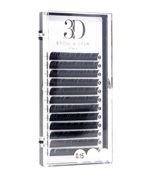 3D Classic Lashes D Curl MIX (8-12) / Pestañas Clasicas 3D D Curl MIX (8-12)