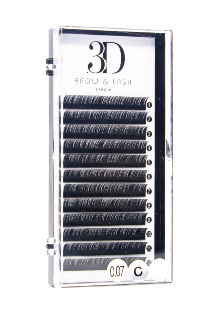 C Curl 3D Volume Lashes MIX (8-12) / Pestañas Volumen 3D C Curl MIX (8-12)