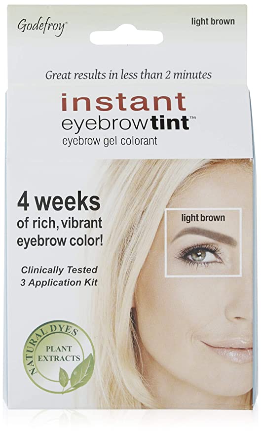 Godefroy Instant Eyebrow Color, Light Brown/Color de Cejas Instantanea Cafe Claro